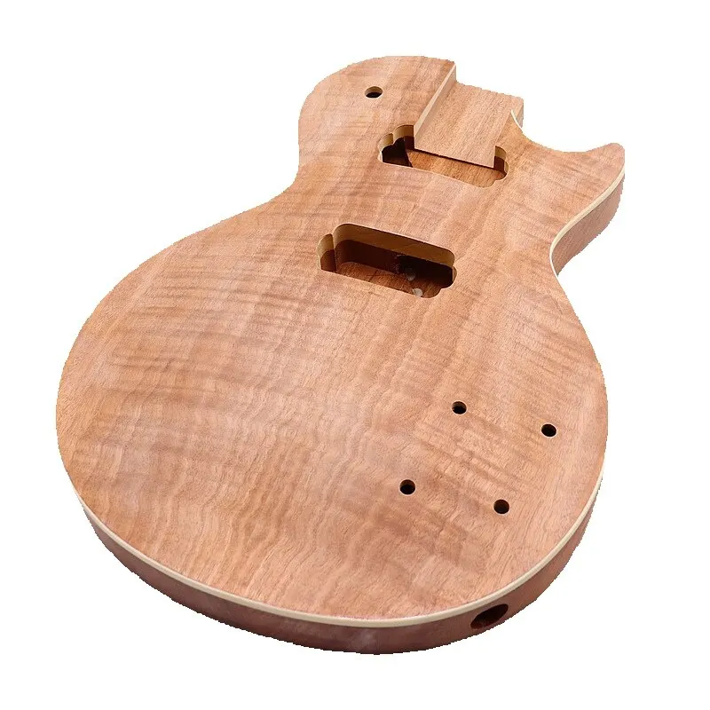 Exquisite LP-E-Gitarre, Tiger-gestreifter Korpus, DIY-Gitarre, modifizierter Korpus, Ogumu LP, professionelle Studentenaufführung