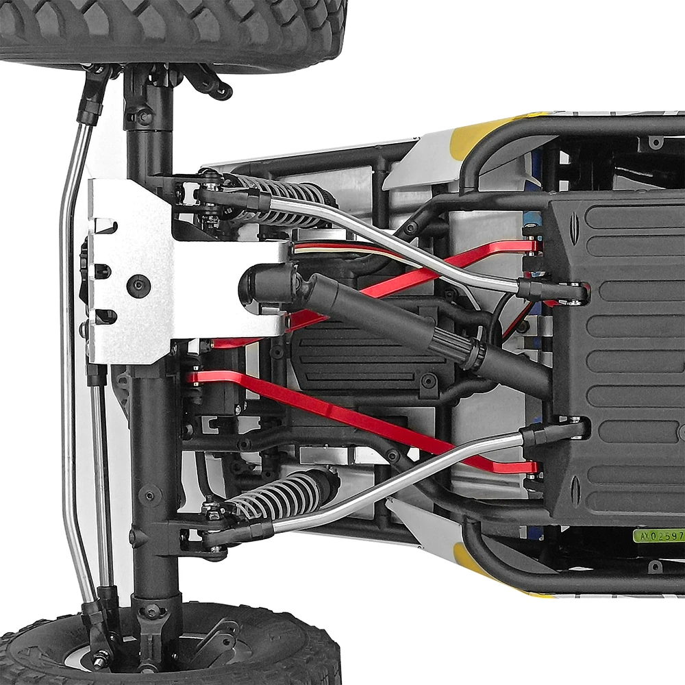 AXSPEED-Juego de eslabones superiores inferiores de suspensión de chasis de aleación de aluminio, para 1/10 Axial Wraith 90018 RC Rock Crawler