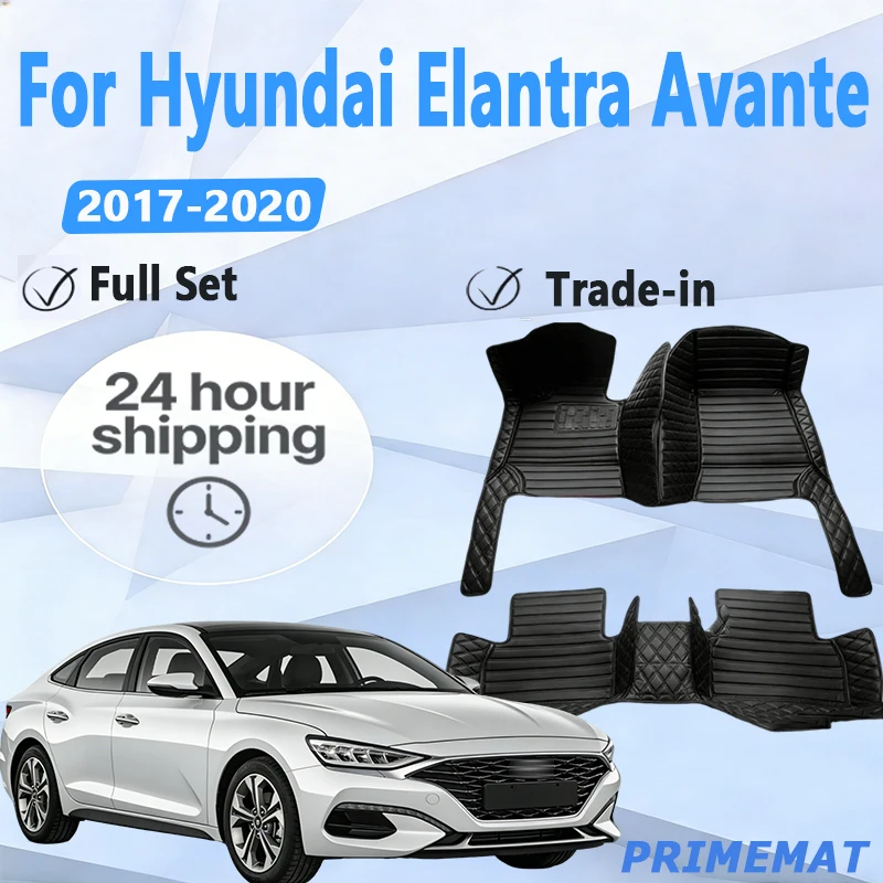 

Автомобильные коврики для Hyundai Elantra Avante AD MK6 2017 ~ 2020, роскошный кожаный коврик, Автомобильный Ковер, набор деталей интерьера, автомобильные аксессуары