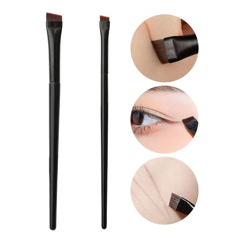 Unique Natural Small Angled Eyebrow Liner Brush Cosmetic Tool Soft Bristle Bevel Angle Design Makeup Brush for Dresser