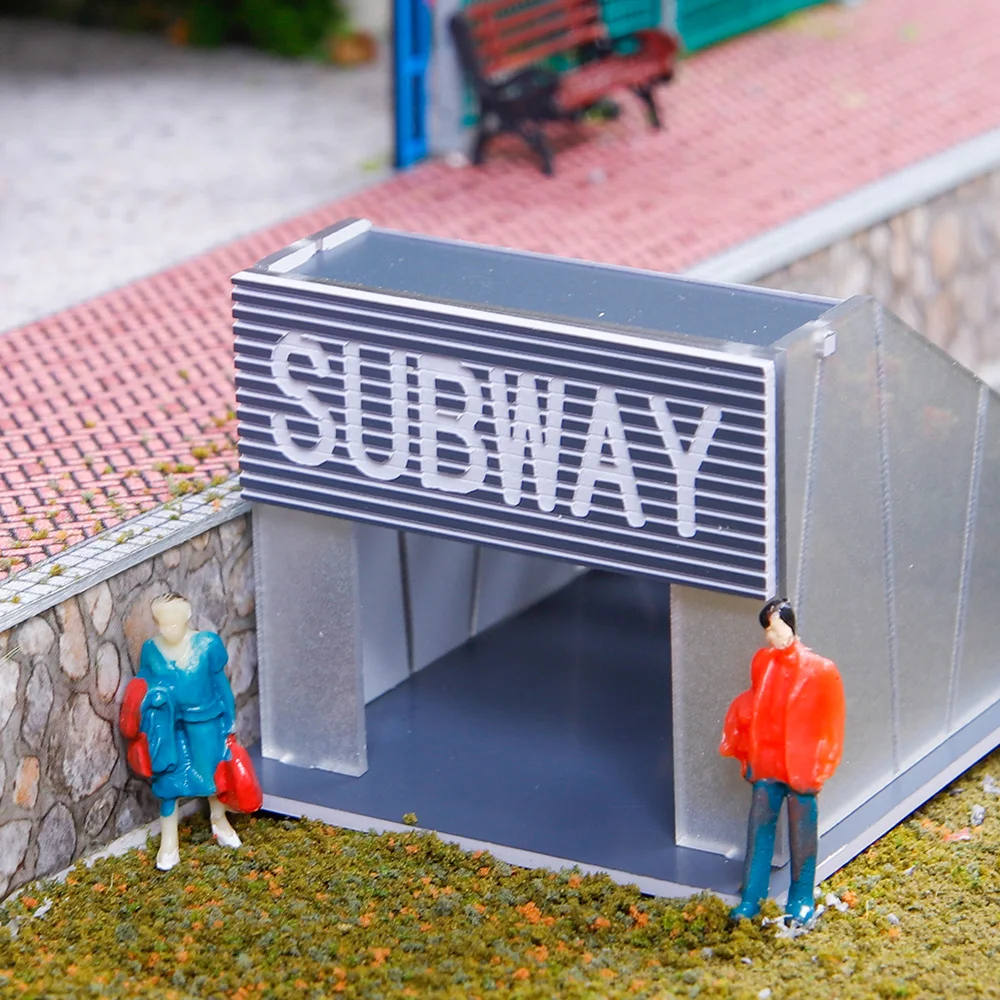 

Miniature Subway Station Platform Model Toys 1/64 1/87 1/150 Scale Assembly Type DIY Building City Station Scene Material 1PCS