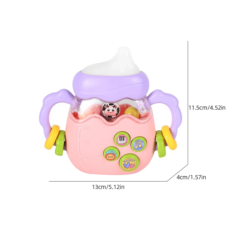 Baby Bottle Toy Education Early Education Music Rattle Can Bite Gums