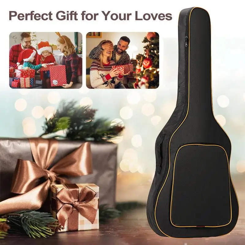 Guitar Cover Bag Electric Acoustic Bass Case 0.19in Padded Acoustic Guitar Shoulder Bag Large Capacity