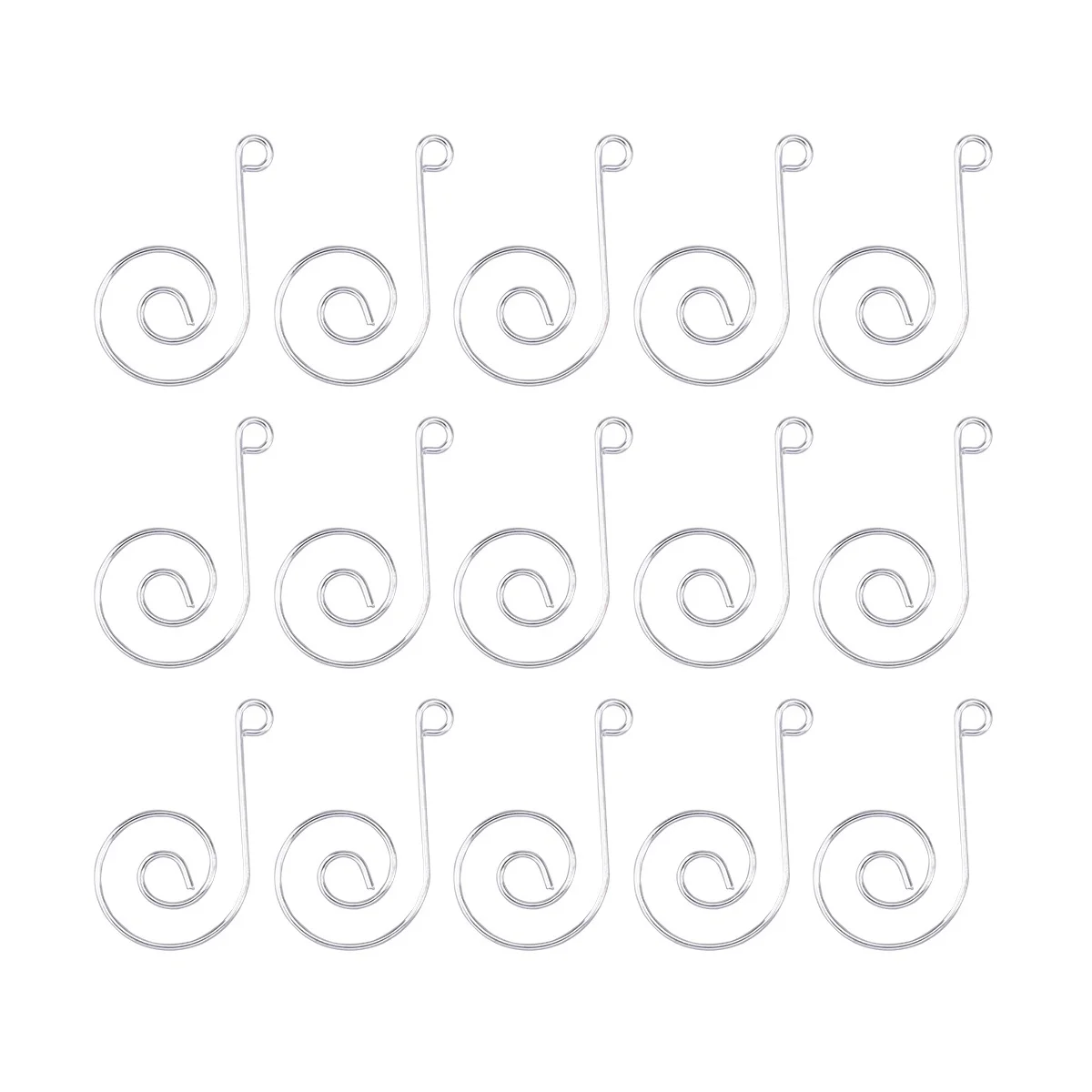 

40pcs Music Note Hooks Ornament Hangers Metal Jewelry Storage Hooks Silver 4.4X2.5Cm Easy Install For Tree Decoration