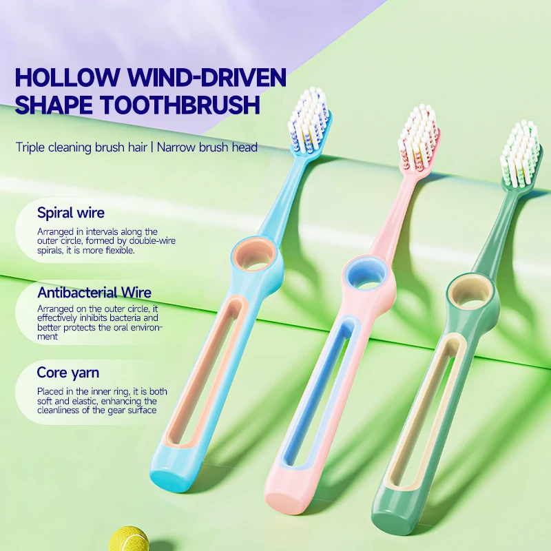 1/3PCS Ultra fine soft bristled cleaning, family set, couple adult fine hair toothbrush set