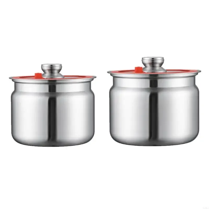 

Leakproof Stainless Steel Kitchen Storage Jars Rustproof Large Capacity Airtight Containers for Dry Foods Grains Coffee
