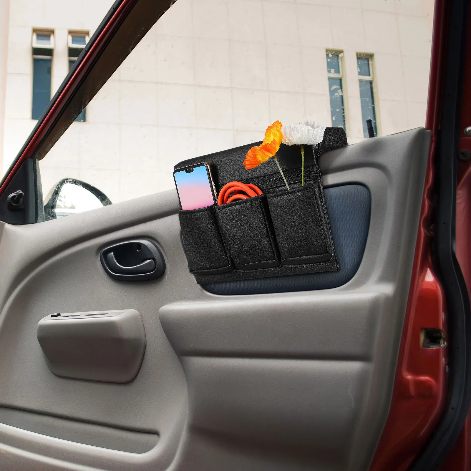 

Car Door Armrest Pad Artificial Durable Automotive Door Cushion Support Auto Cushion with Pocket Car Window Armrest