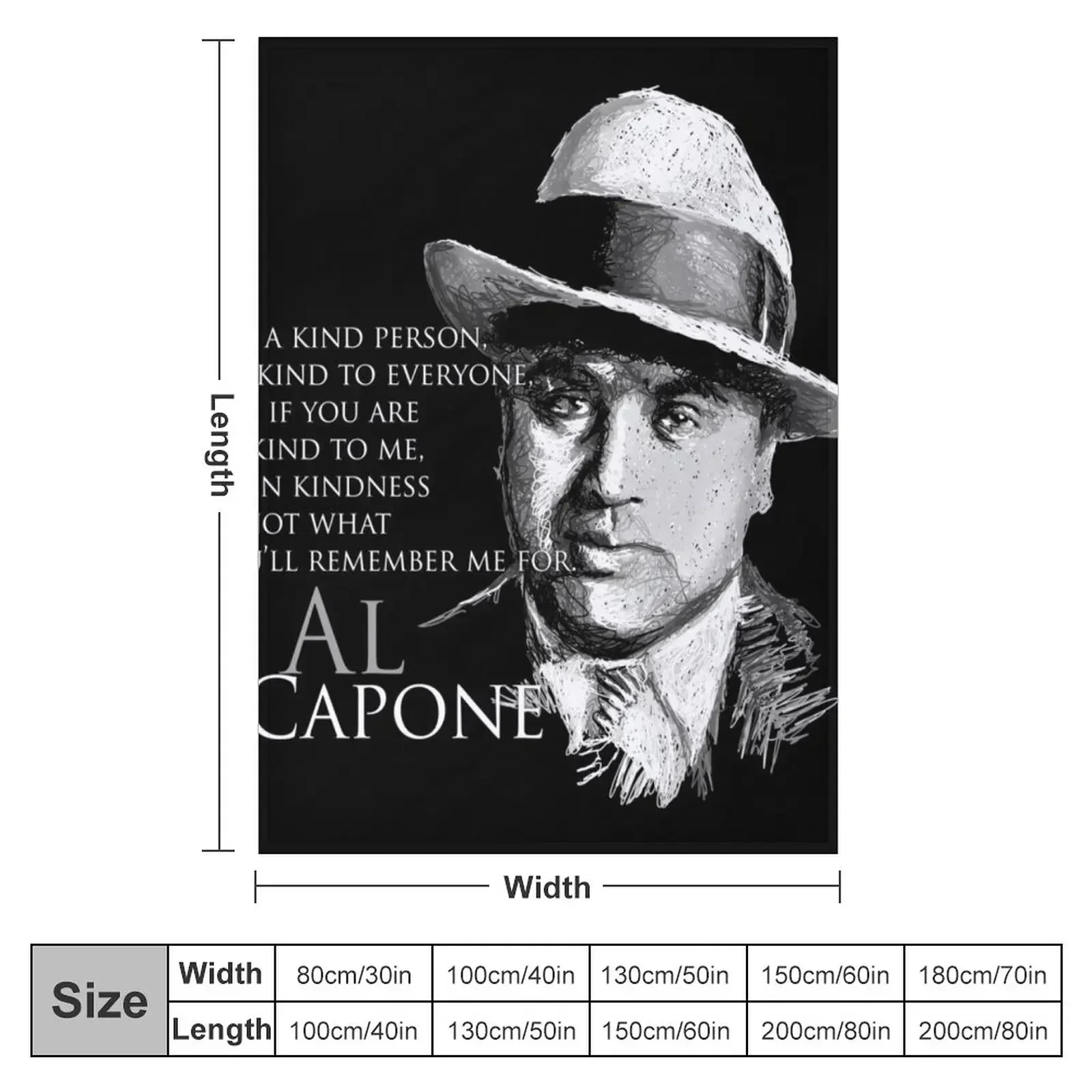 Al Capone Throw Blanket Luxury Brand Moving Blankets For Bed Weighted Blankets