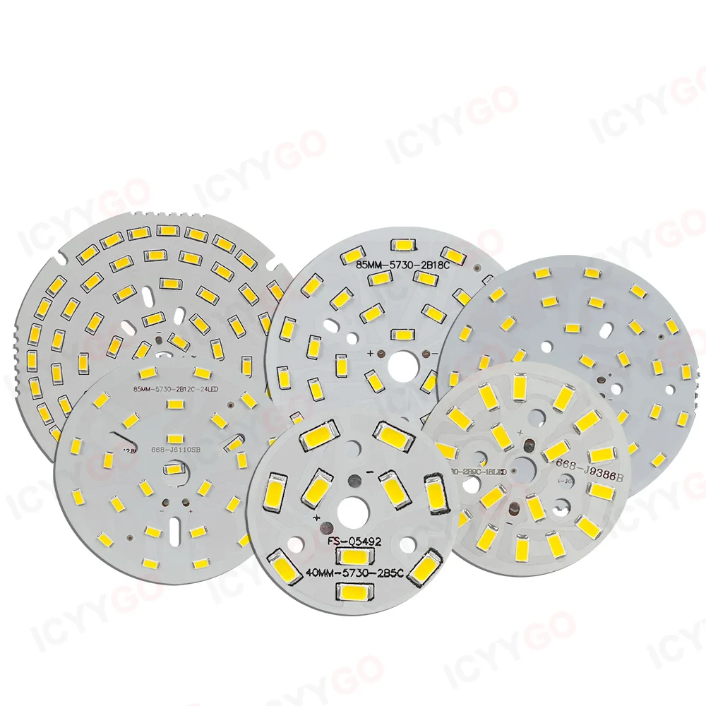 Sorgente luminosa a LED Pannello luminoso in alluminio rotondo 3W 5W 7W 9W 12W 15W 18W 36W 50W Accessori per pannello luminoso per modifica