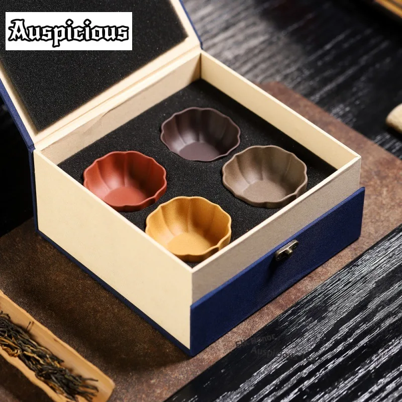 

Purple Sand Diamond Flower Teacup Luxury Tea Bowl Single Cups Tea-tasting Personal Cup Chazhan Master Cups Drinkware Supplies