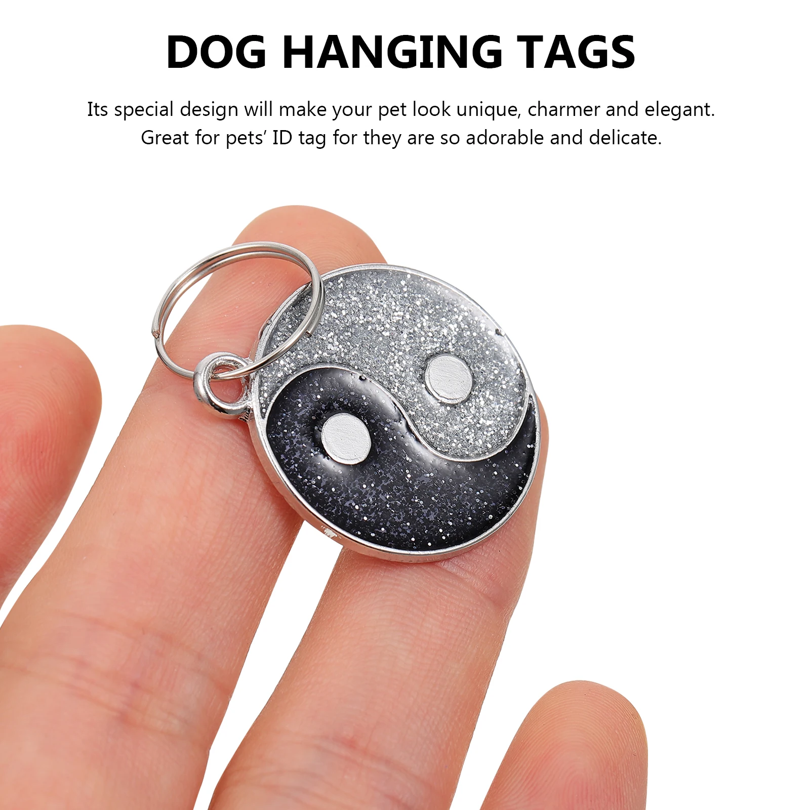 

5 Pcs Pet ID Tags Aesthetic Puppy Round Name Pendant Zinc Alloy Small Sturdy Dog ID Hangings Pet Pendent Stylish Design Fine