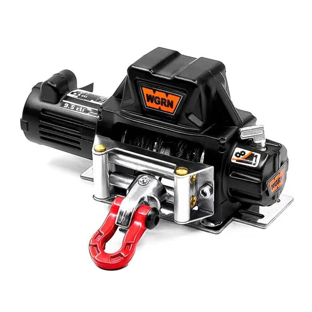 Metal Winch For 1:10 RC Crawler Car Axial SCX10 D90 90046 TRX4 Redcat (Black)