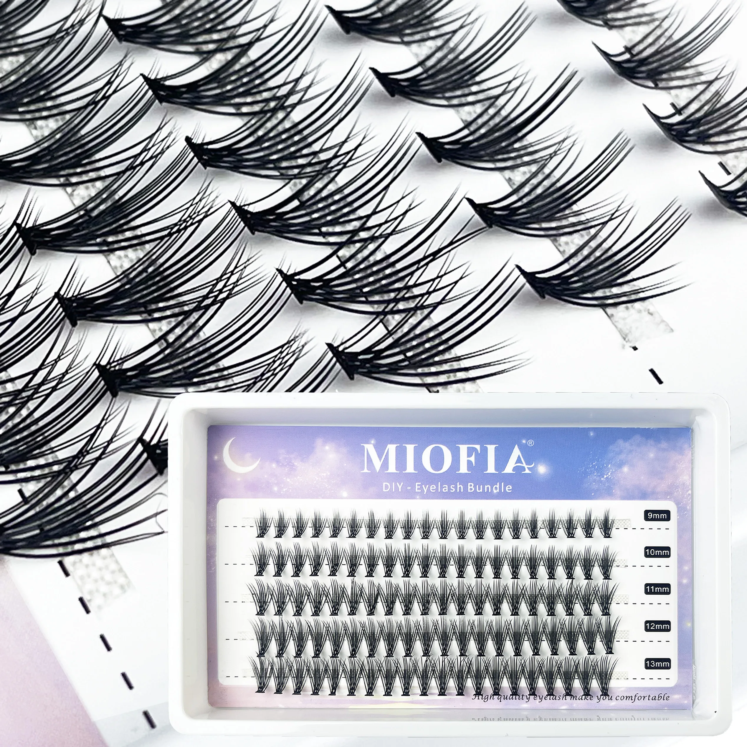 20D Cluster Ciglia fatte a mano Ciglia finte 3D Russo Individuale Mazzi di ciglia Grande capacità Strumento di trucco per estensione ciglia fai da te