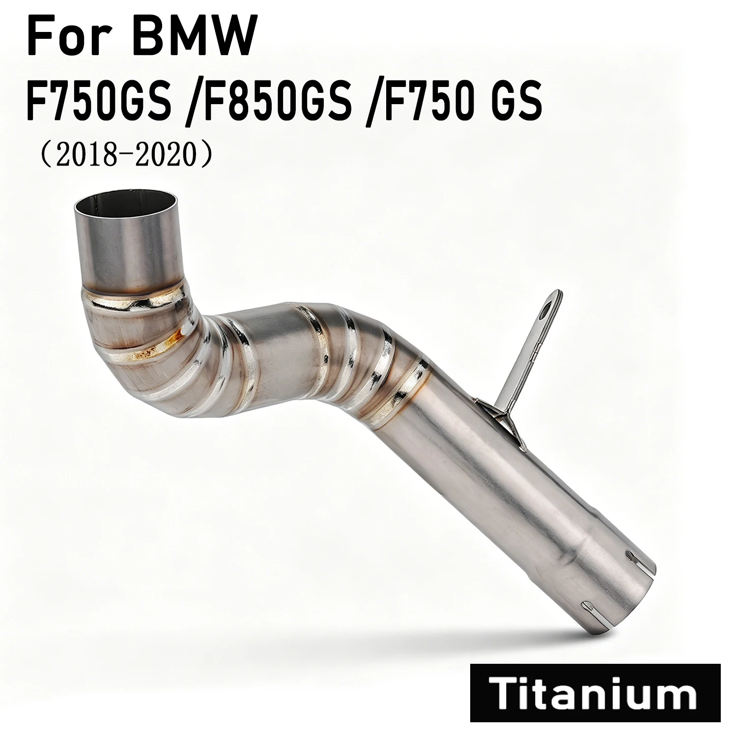 

Wholesale Price Titanium Escape Muffler Motorcycle Exhaust Middle Link Pipe For BMW F750 GS F750GS F850GS 2018 2019 2020