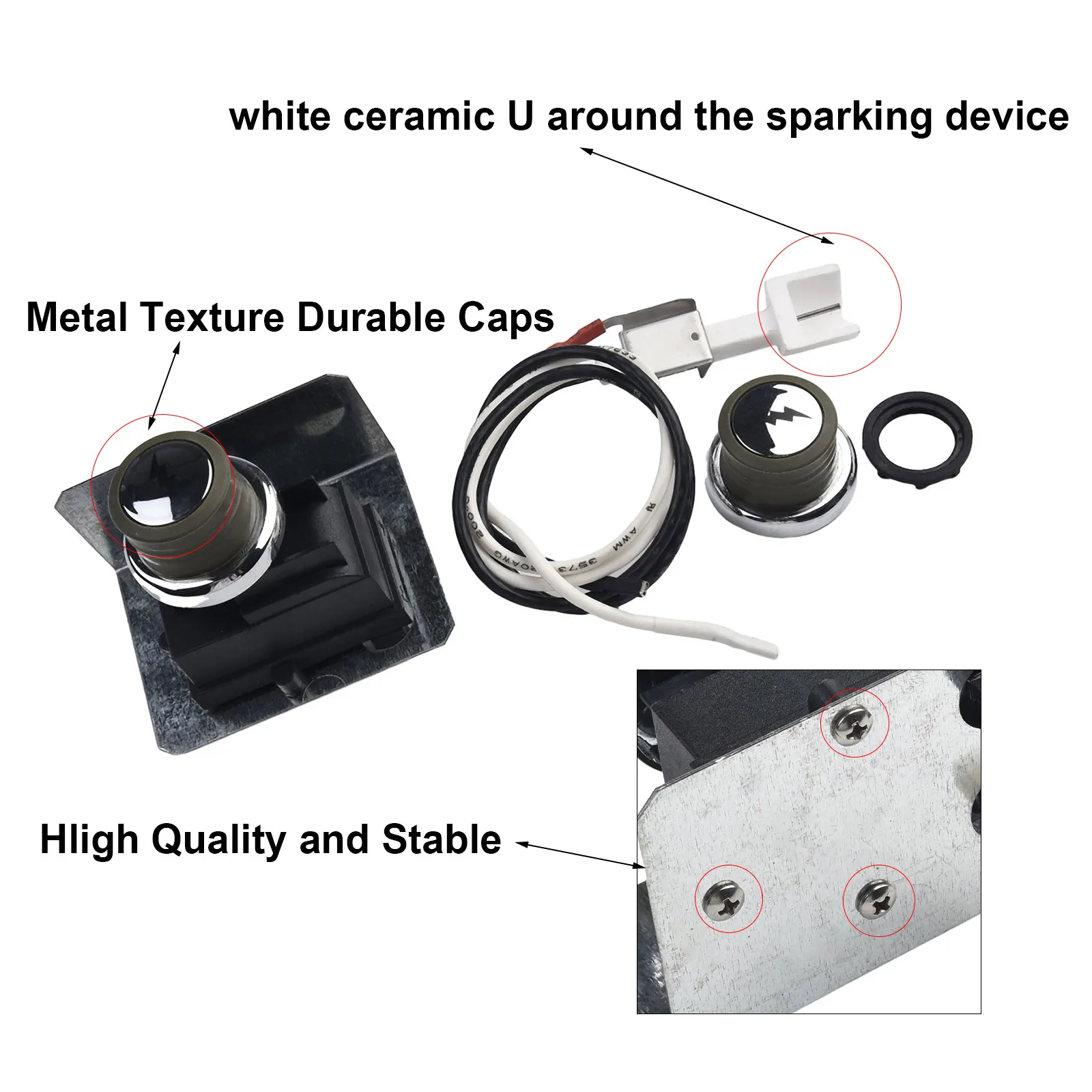 67847 Igniter Kit For Weber for genesis E/S-310 for 300 Series With Side-Control E310 E320 EP310 BBQ Grill Cooking Replacement