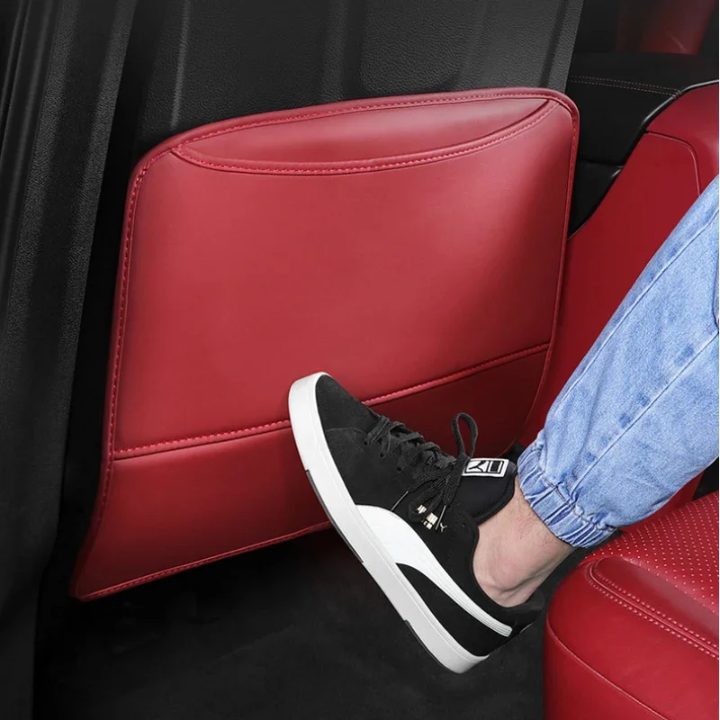 For Porsche Macan 95B Panamera 971 Cayenne 92A 9YA 2014-2024, Car Rear Seat Back Anti Kick Panel Protective Pad Anti Dirt Pad