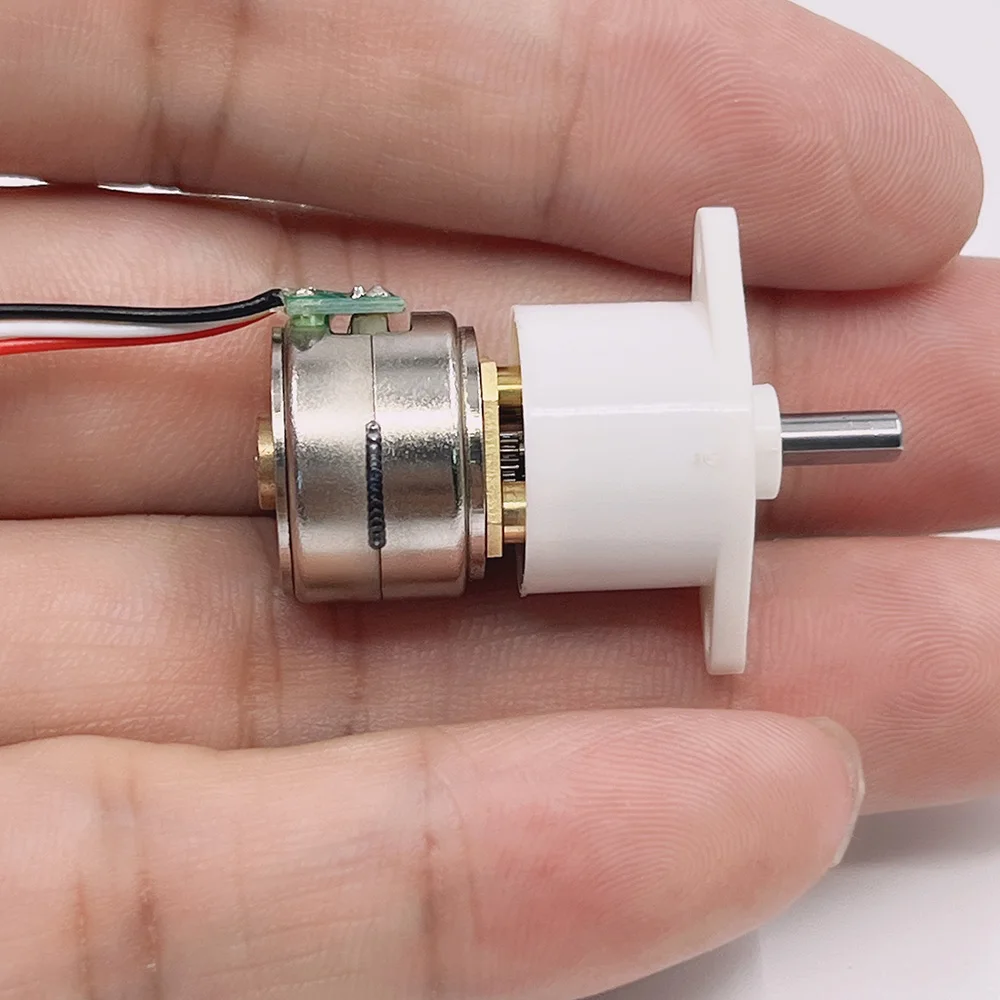 Mini 15MM 2-phase 4-wire Stepper Stepping Gear Motor DC 5V 6V 2RPM Slow Speed Metal Gearbox High Torque 1000:1 Reduction Ratio