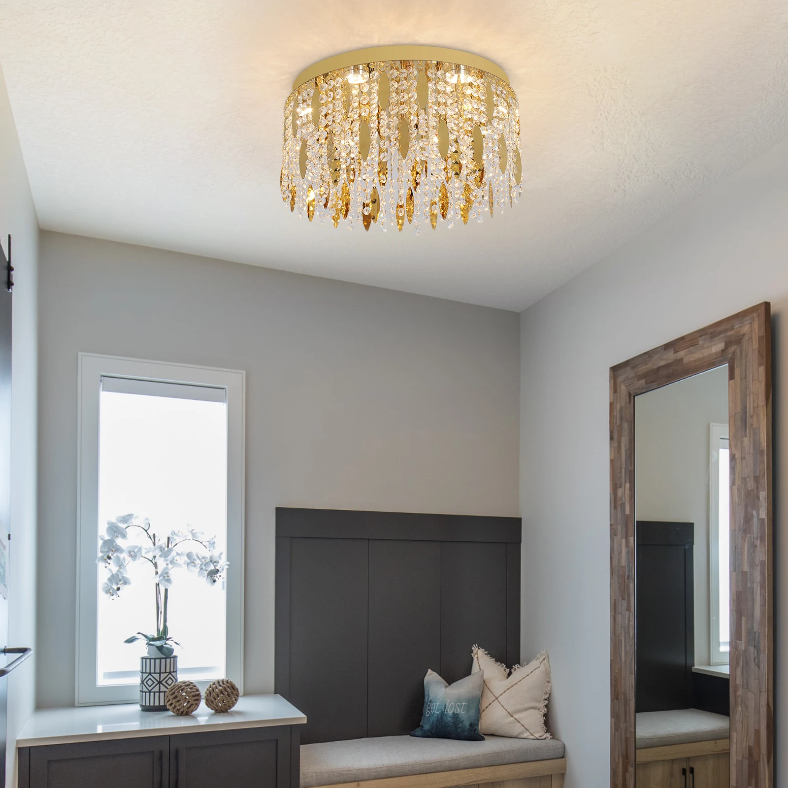 VETRULUS الفاخرة K9 كريستال Led مصباح السقف الحديثة الثريا المعيشة غرفة الطعام قلادة ضوء معلقة بريق ديكور المنزل تركيبات #4