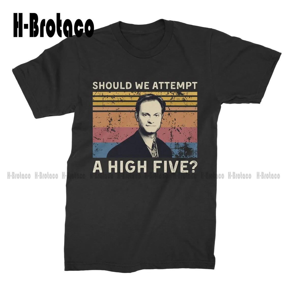 Should We Attempt A High Five Vintage T-Shirt T Shirt Custom Aldult Teen Unisex Digital Printing Tee Shirts Xs-5Xl