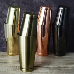1Pc Boston Cocktail Shaker Creative Engraving Martini Bar Stainless Steel Flair Mixing Tin Set Party Tools