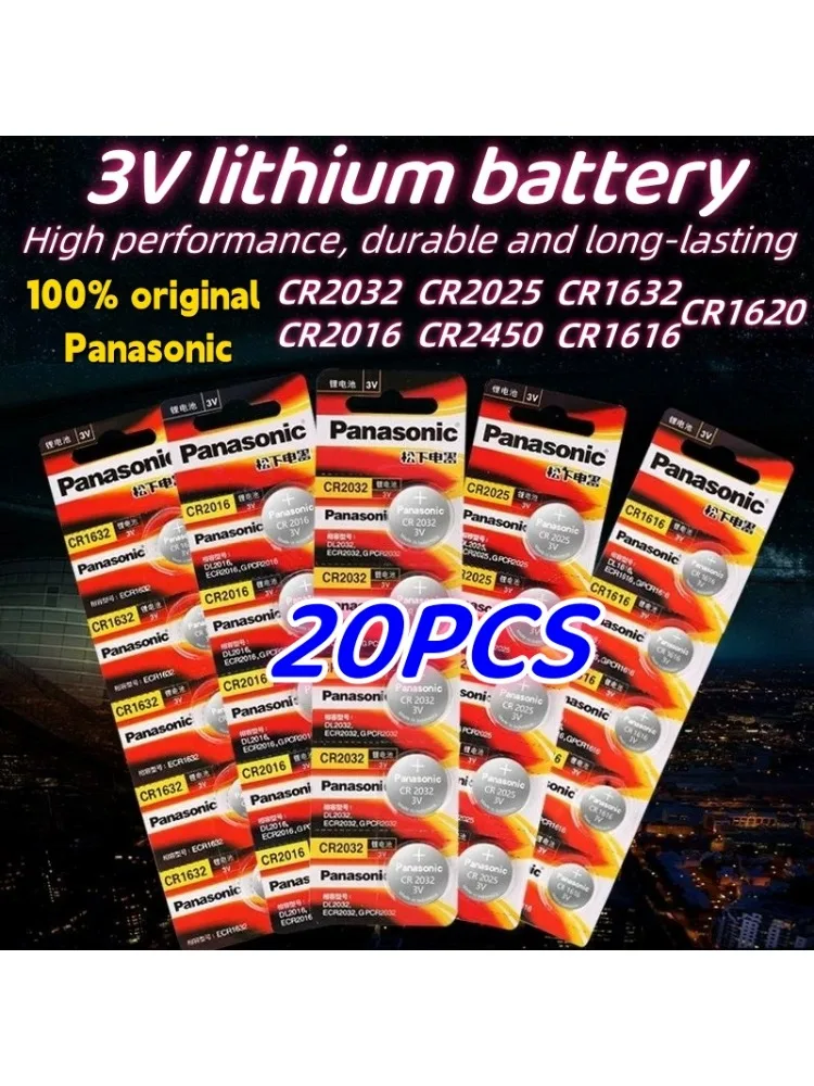 20 sztuk oryginalny Panasonic CR2032 CR2025 CR2016 CR1632 CR1616 CR1620 CR2450 CR2430 3v bateria litowa CR2032 bateria CR 2032 — zdjęcie produktu 7