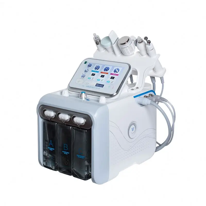 

6 in1 H2-O2 Hydro Dermabrasion RF Hydra Spa Hydro Oxygen Facial Microdermabrasion Machine Water Dermabrasion Beauty machine