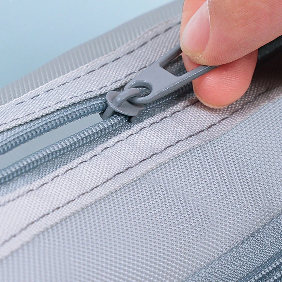 Astuccio per matite a rete con griglia grande Astuccio per penne con scomparto Astuccio per matite multifunzione portatile trasparente Astuccio per trucco trasparente stazionario