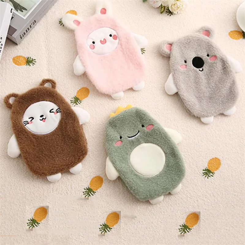 1 Piece Hand Warmer Safe Water-filling Hot Water Bottle with Koala Plush Cover Household Items 350ml Hot Water Container Winter