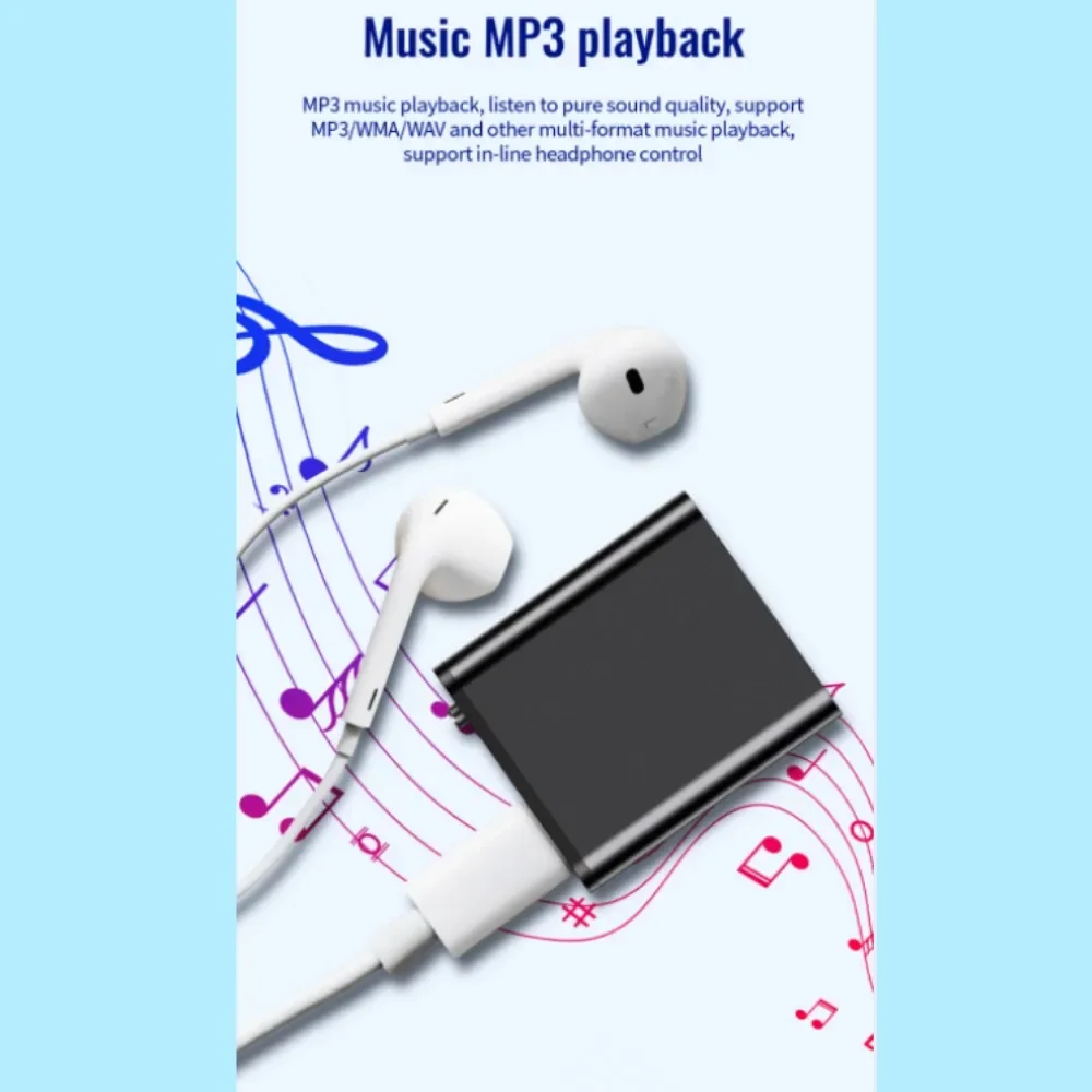 UltraThin Mini Sound Recorder Portable MP3 Player Small Voice Recorder For Children In Kindergarten Safety Espia Audio Recorder