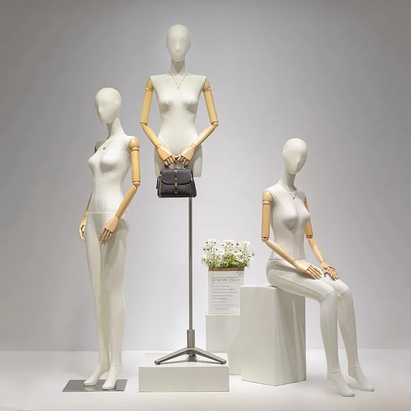 

Nordic Creative Clothing Human Mannequin Right-angle Shoulder Mannequin Prop Female Half-body Window Display Stand Sewing FYMQ
