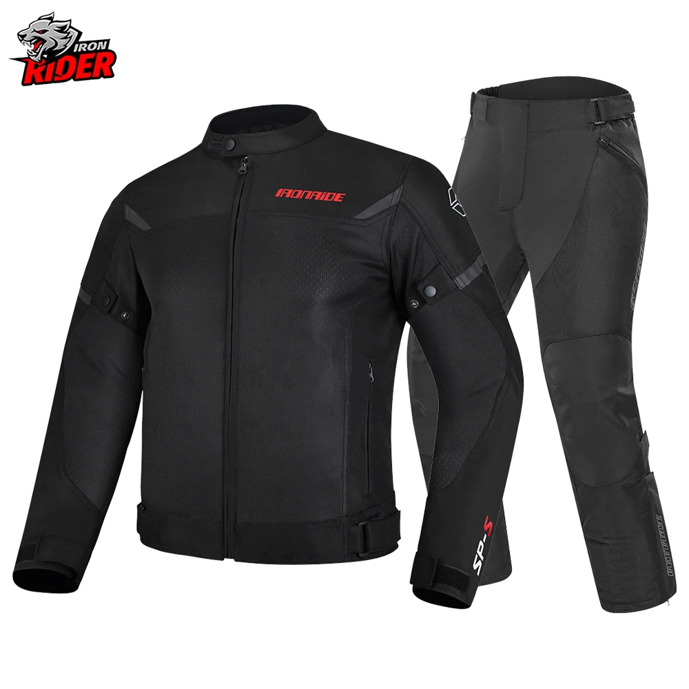 Off Road Motorcycle Jacket Breathable Racing Protective Jacket Men's Motorcycle Equipment Built-in Protective Gear M-3XL
