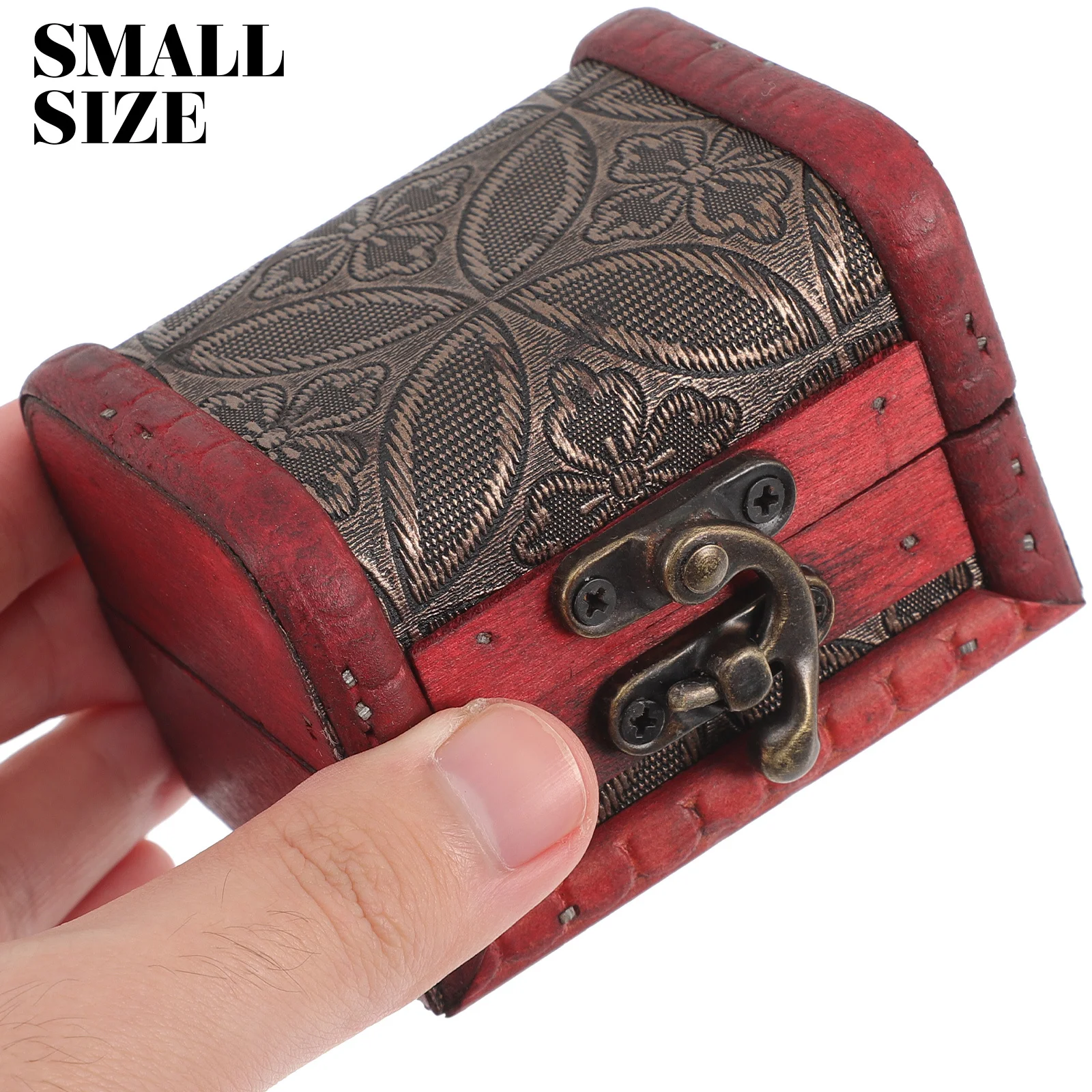 1pc キャンディ収納ボックスレトロ木製クラフトクリスマスおやつホルダーヴィンテージ小さなジュエリーオーガナイザーパーティーの記念品ギフトボックス