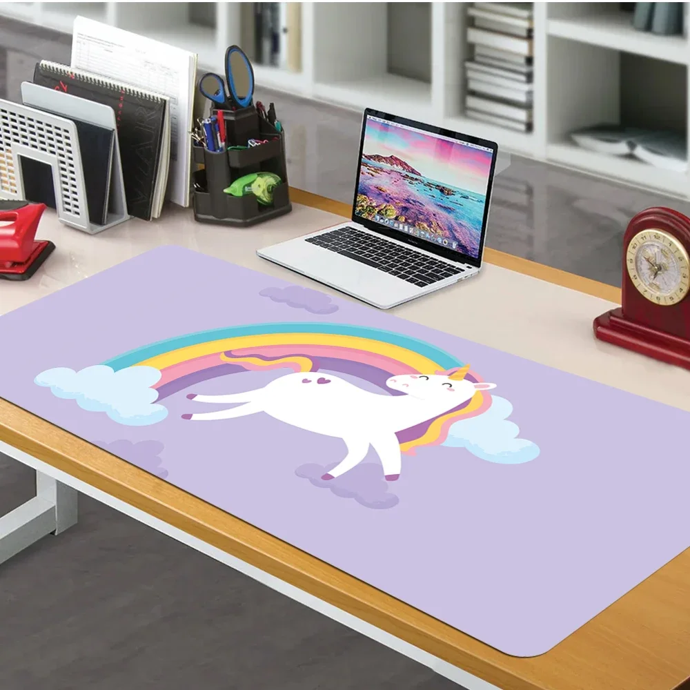 Mouse Mat 80x30cm XXL Animal Unicorn Non-slip Simple Large Size Office Desk Protector Leather Kawaii Mouse Pad Pc Accessories