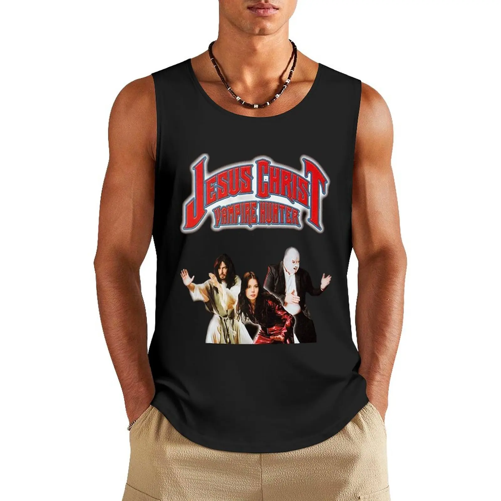 

Jesus Christ Vampire Hunter Horror Movie Vintage Tank Top T-shirt men gym accessories man sleeveless shirt man gym