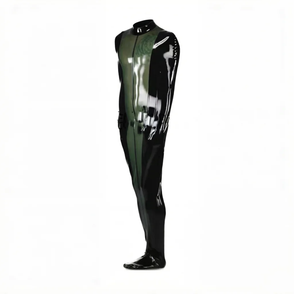 

Full-Body Customized Latex Vacuum Suits Handmade Rubber Cosplay Body Bag with zipper