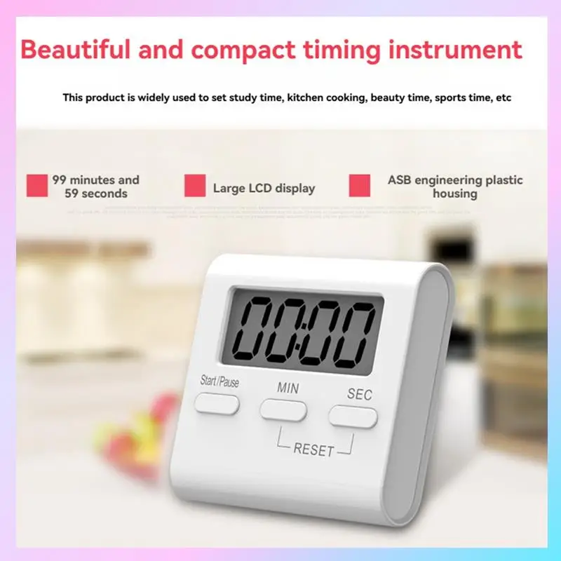 ABRG-مؤقتات المطبخ الكبيرة LCD الرقمية المطبخ مؤقت تنازلي ساعة توقيت أجهزة إنذار مريحة للطبخ على مدار الساعة