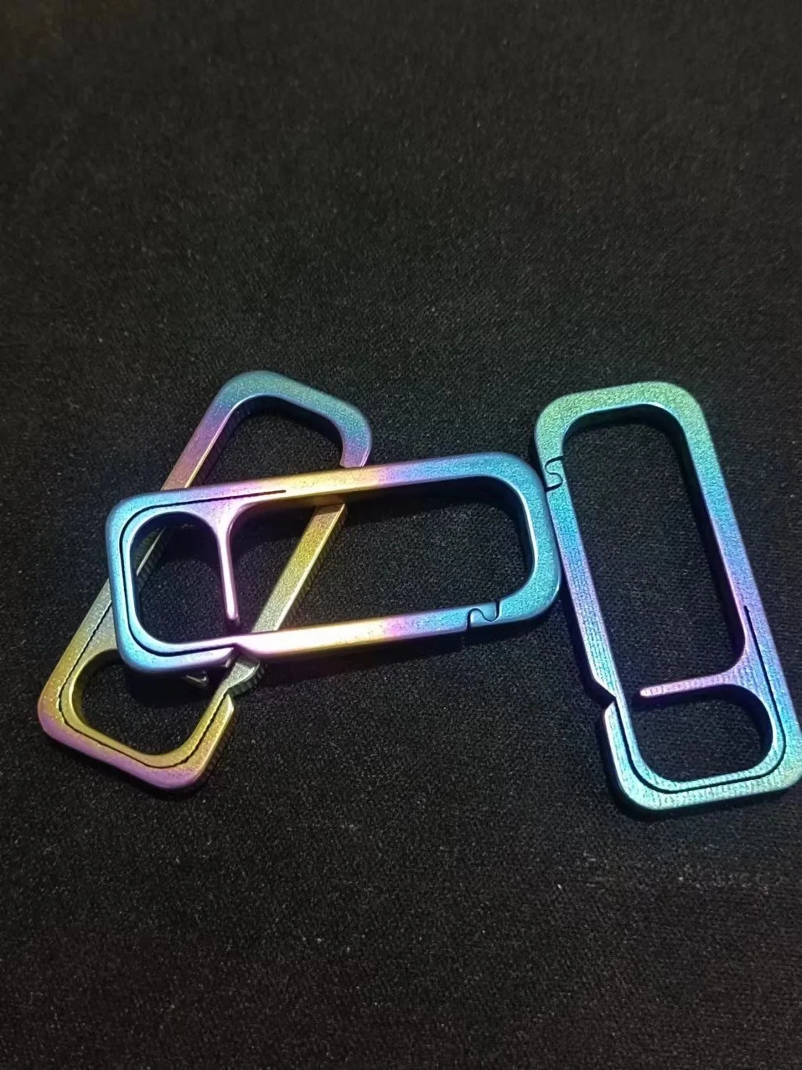 Titanium Alloy Key Ring Leather Waist Belt Buckle Keychain Car Key Pendant Cowhide Keyring EDC Outdoor Tool