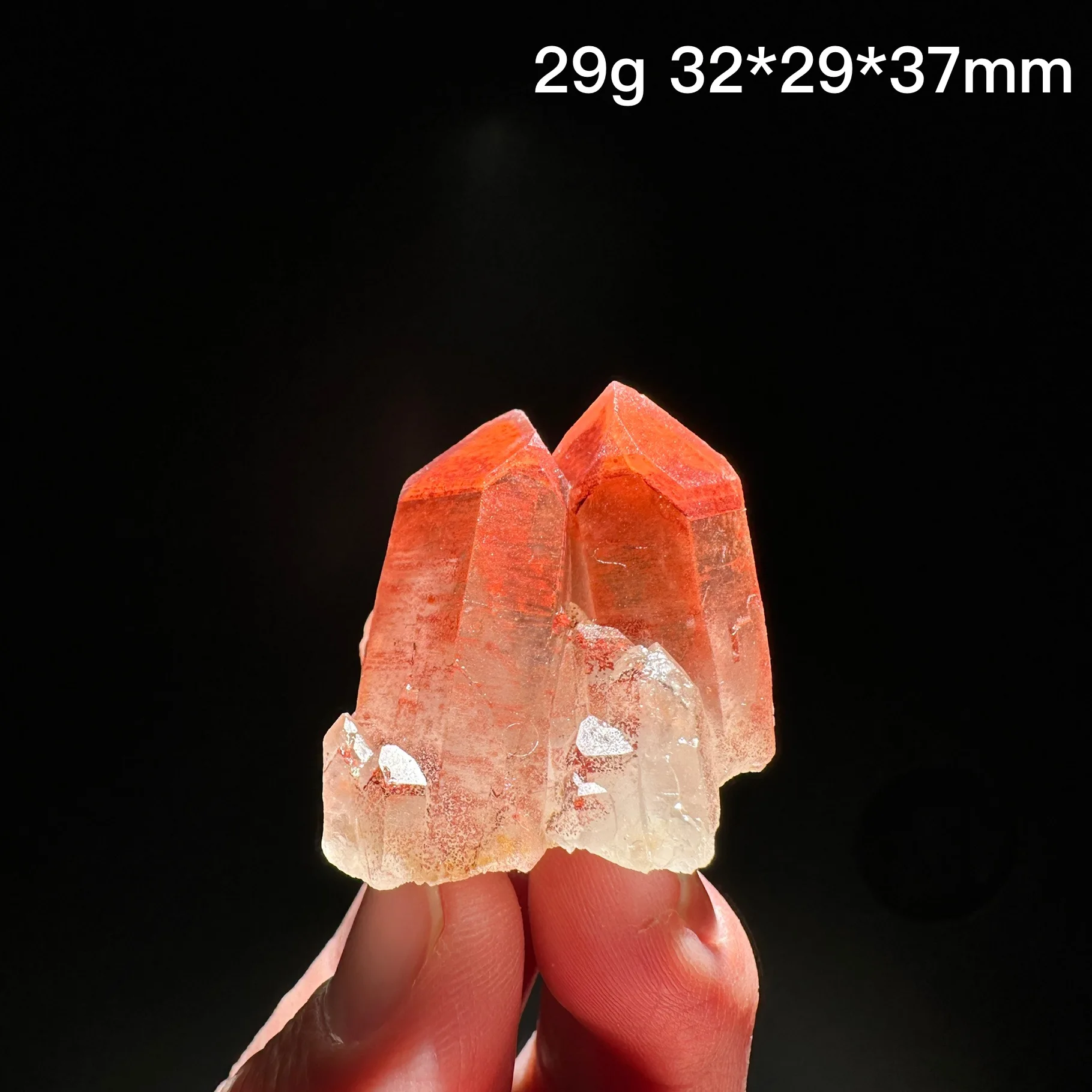 Rare Natural Stone Red Quartz Crystal Cluster Mineral Specimen Wrapped Silver Mountai Meditation Powerful Healing Room Decor