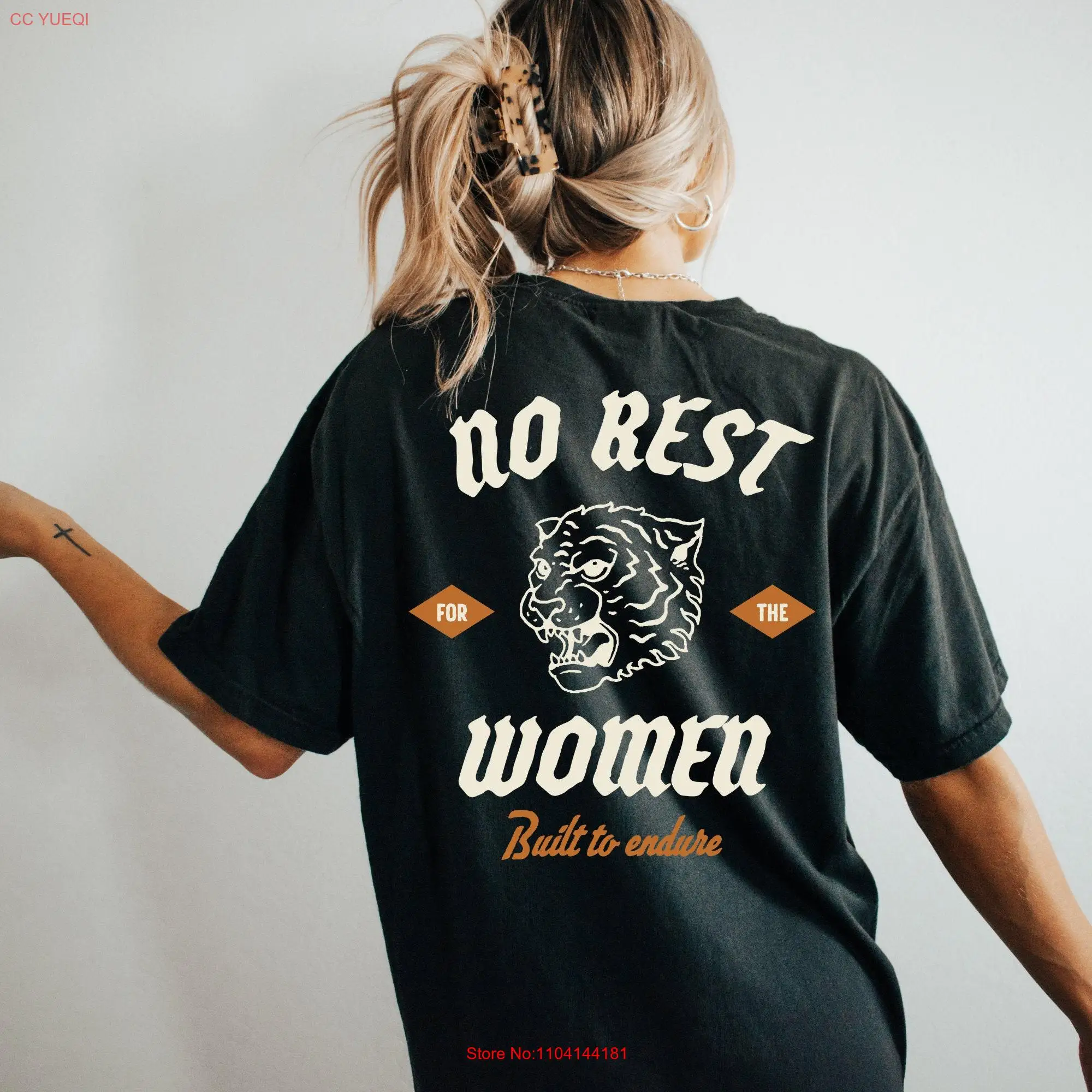 No Rest for Women T Shirt Empowering Women's Bold Statement a Badass Strong Boho Feminist Oversized Edgy