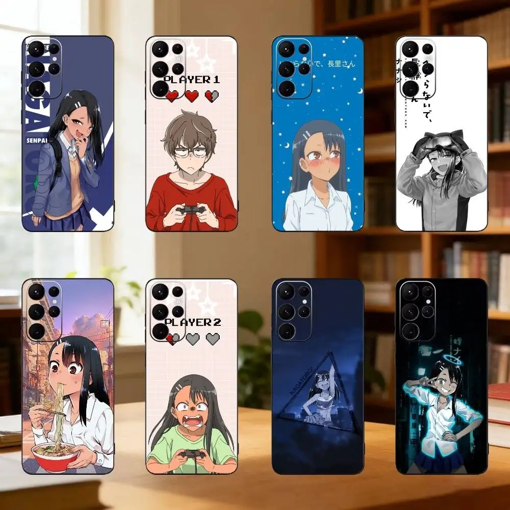 

Don't Toy With Me,Miss Nagatoro-San Phone Case For Samsung S25,24,23,22,30,21,10,9,Ultra,Plus,Lite Soft Black Case