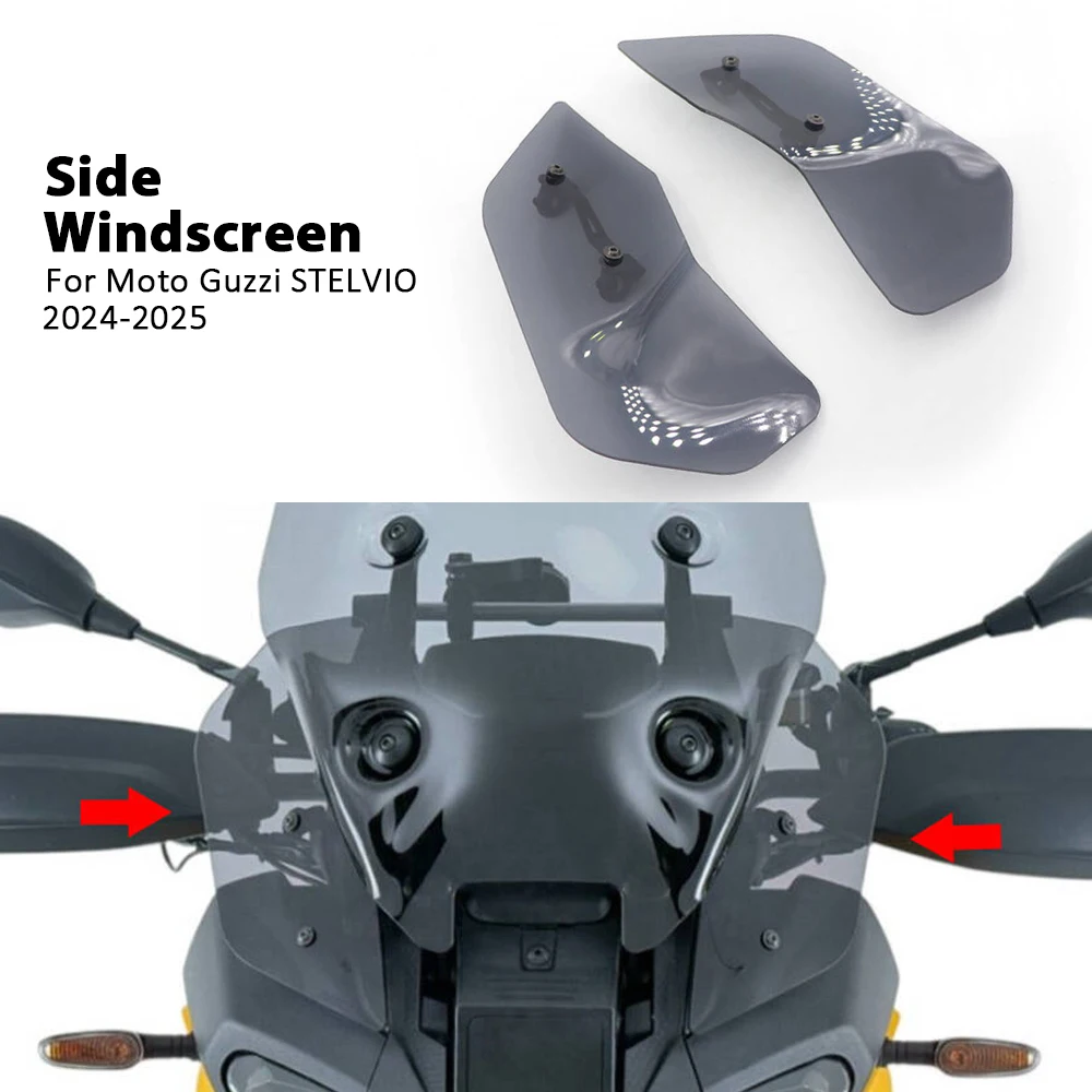 

Motorcycle Fairing Side Wing Deflector Windshield Windscreen For Moto Guzzi Stelvio 2024 2025
