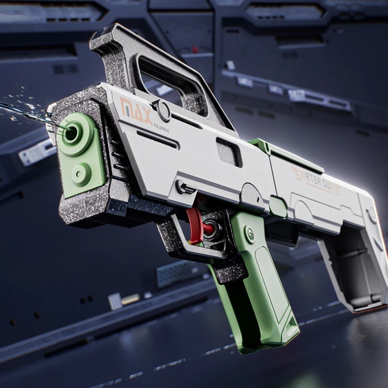 Folding Submachine Water Gun Manual Continuous-Fire Water Toy FMG9 Toy Gun Large Capacity Summer Beach Pool Outdoor Toy image 2