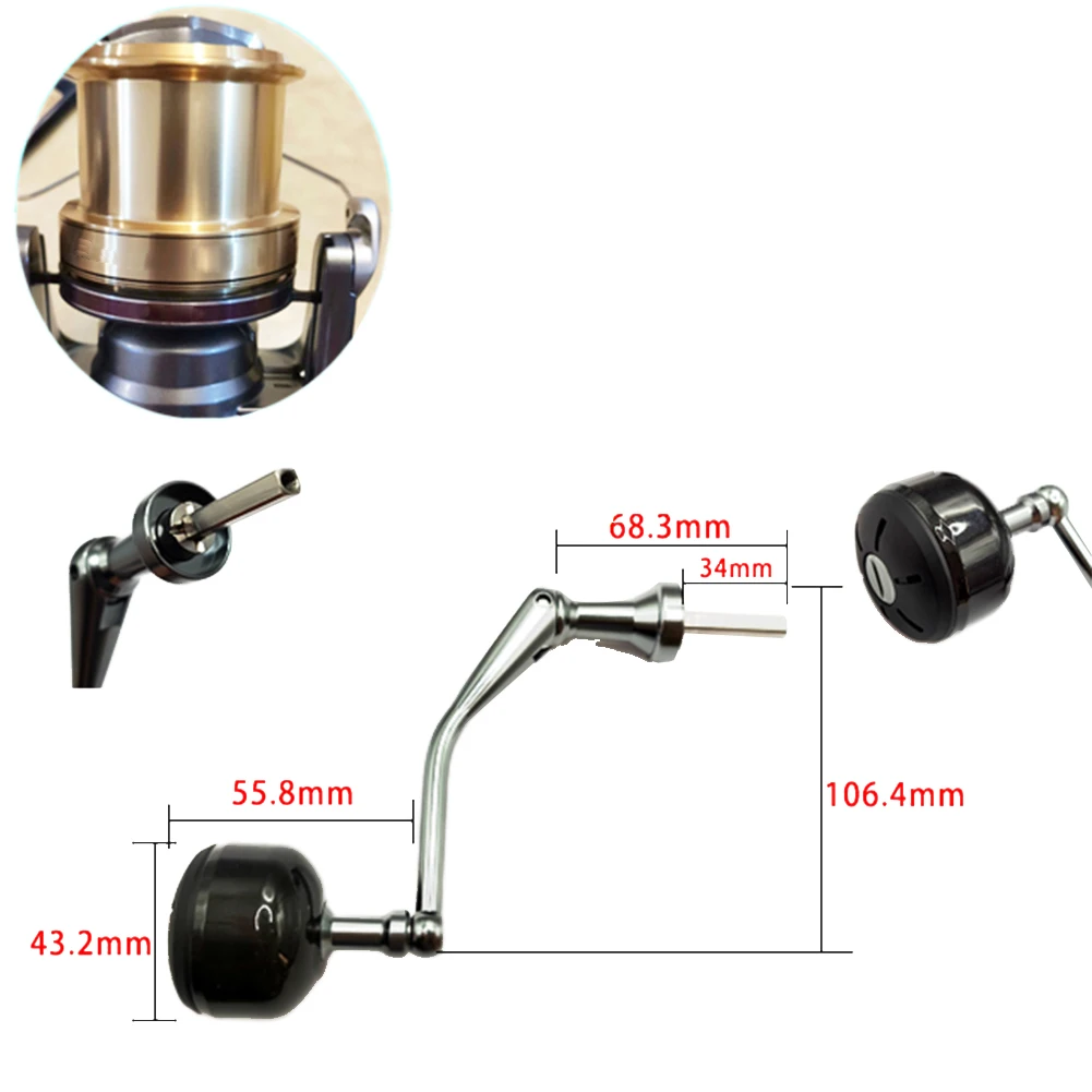 Fishing Reel Handle CNC Machined Rocker Handle Outdoor Fishing CNC Metal Machined Comfortable Grip For Activecast