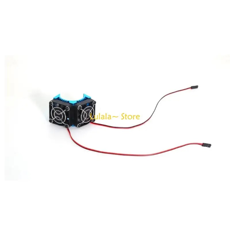 Y4QA Efficient Double Fan Heatsink Cooling Device For 1/8 Model Car Motor Upgrades