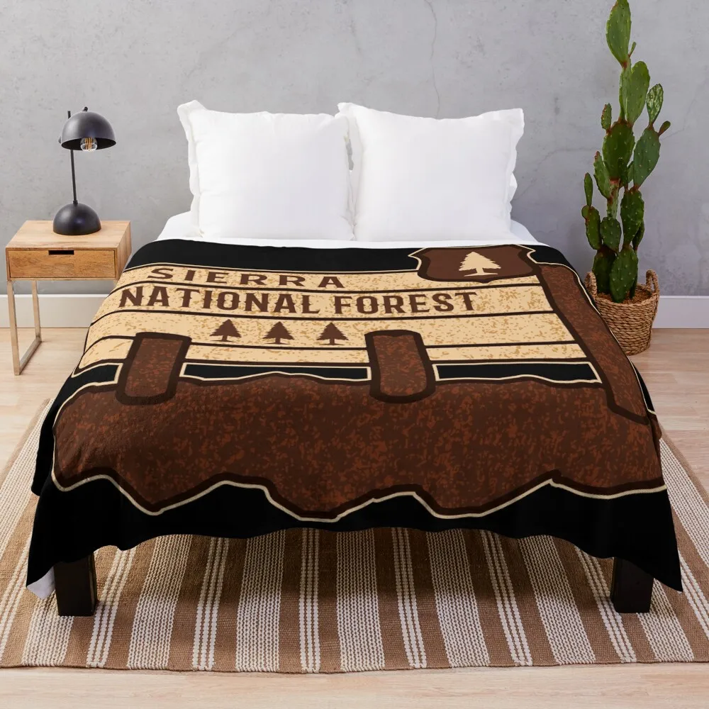 

Sierra National Forest Throw Blanket Plaid Decoratives manga Blankets