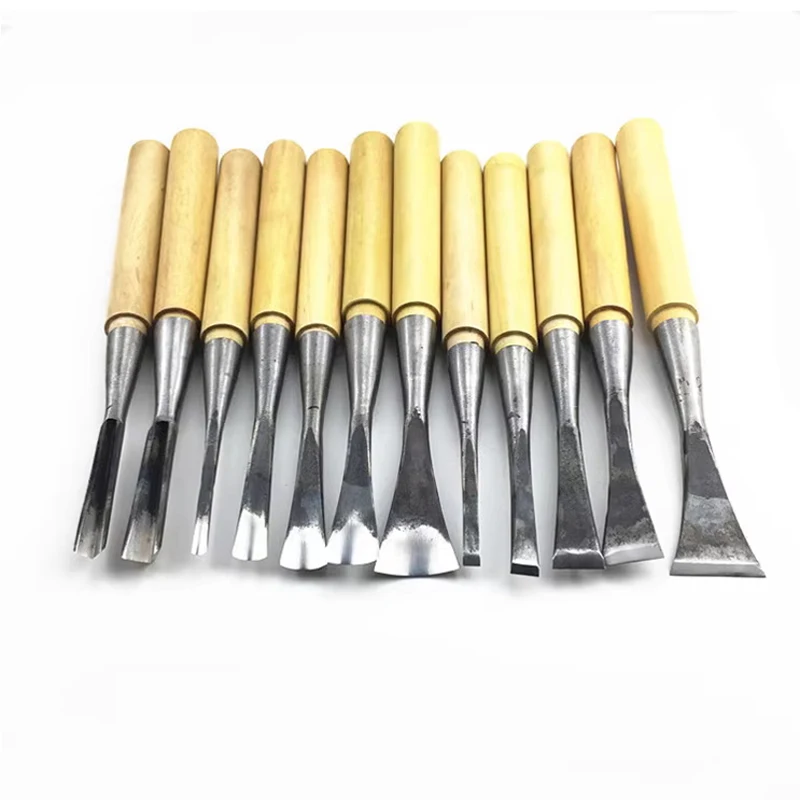 Woodworking Carving Knife Root Carving Tea Tray Base Making Tool Blanking Knife Chisel Set