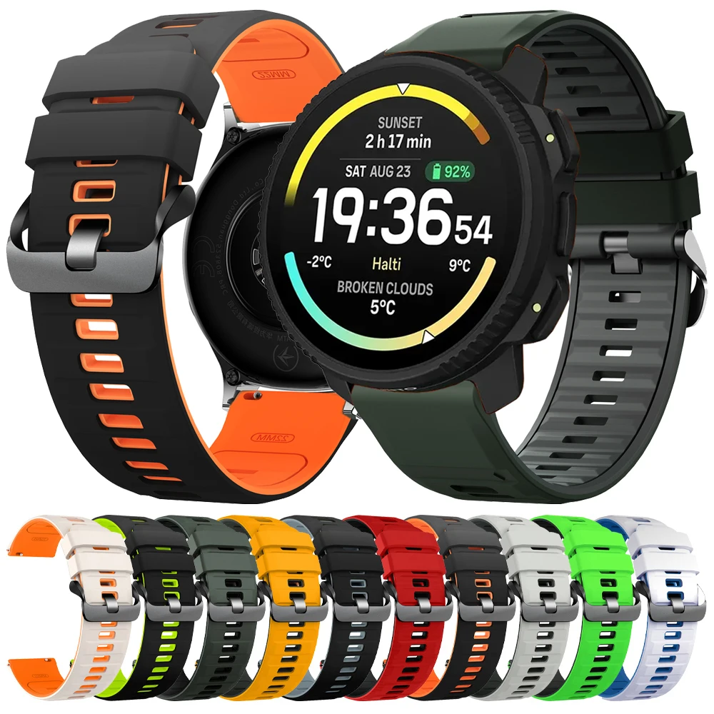 22mm Silicone Strap For Suunto Vertical 2/Ocean/RACE 2 S RUN/5 9 PEAK PRO Sports Bracelet For Amazfit BALANCE 2 Active Max 48mm