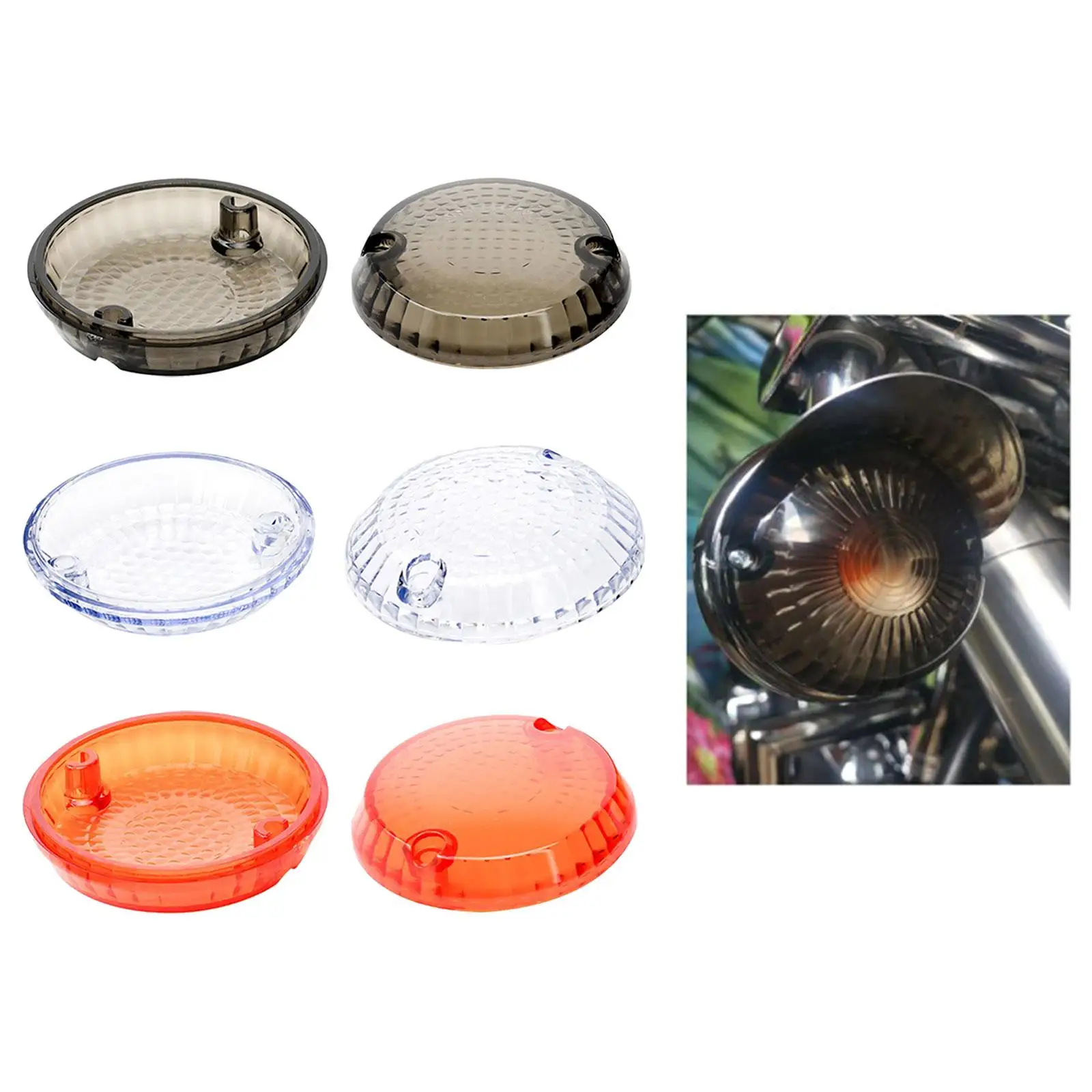 

2x Turn Lens Cover Caps for Kawasaki Vulcan W650 Zn700-a1 Zn1100