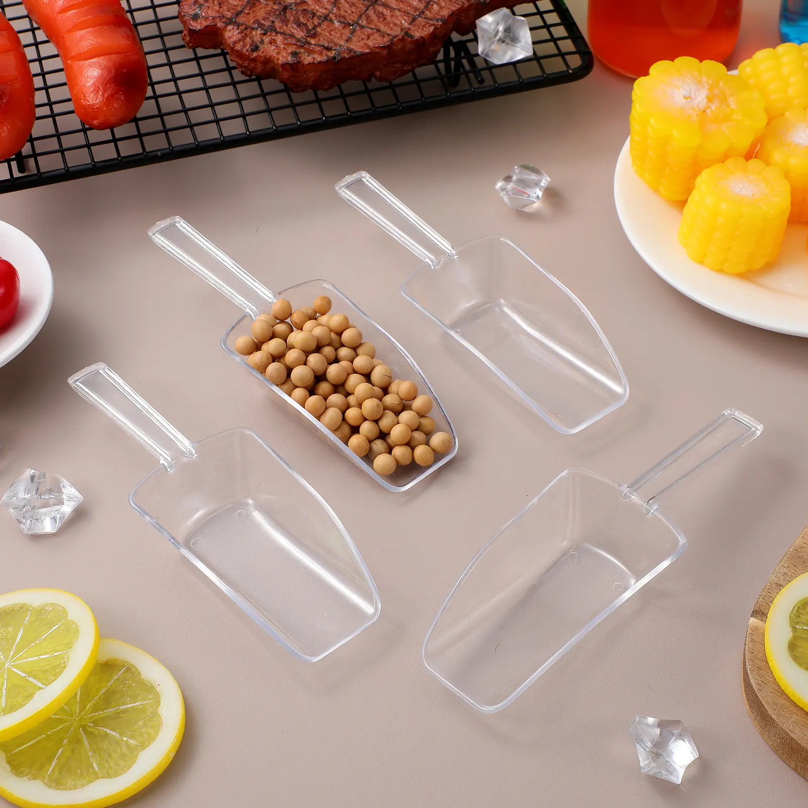 Kitchen With Baking Station - 8 Parça Kompakt Şeffaf Akrilik Mini