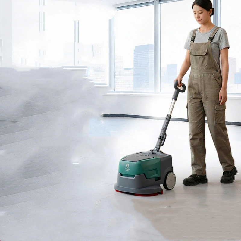 

Compact Floor Scrubber and Mop Combo: Industrial Push-Type Floor Cleaning Machine for Workshops, Hotels, and Restaurants
